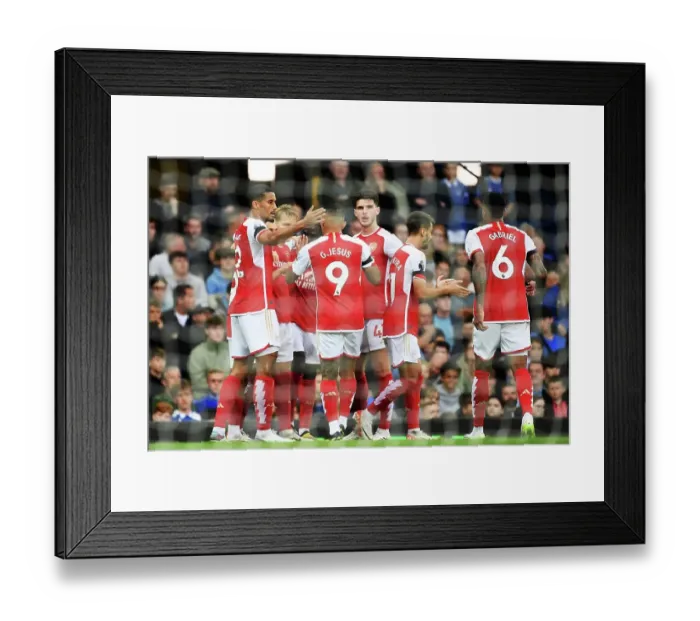 Framed Print : Arsenal Celebrate Leandro Trossard's Goal: Everton vs Arsenal, Premier League 2023-24 Framed Print : Arsenal Celebrate Leandro Trossard's Goal: Everton vs Arsenal, Premier League 2023-24