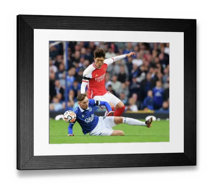 Framed Print : Tomiyasu vs. Garner: A Premier League Showdown at Goodison Park - Everton vs. Arsenal, 2023-24 Framed Print : Tomiyasu vs. Garner: A Premier League Showdown at Goodison Park - Everton vs. Arsenal, 2023-24