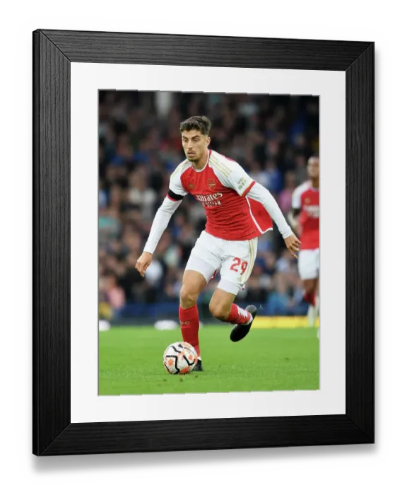 Framed Print : Havertz in Action: Everton vs. Arsenal, Premier League 2023-24
