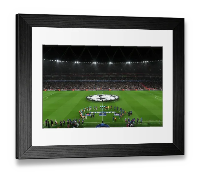 Framed Print : Arsenal FC vs. PSV Eindhoven: Pre-Match Scene at Emirates Stadium - UEFA Champions League 2023 / 24 Framed Print : Arsenal FC vs. PSV Eindhoven: Pre-Match Scene at Emirates Stadium - UEFA Champions League 2023 / 24