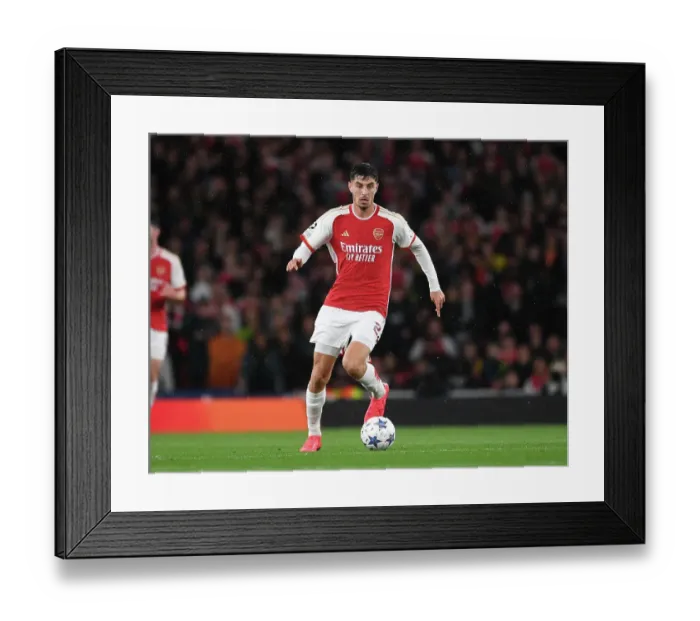 Framed Print : Arsenal FC vs PSV Eindhoven: Havertz Shines in Group B UCL Clash at Emirates Stadium, 2023-24