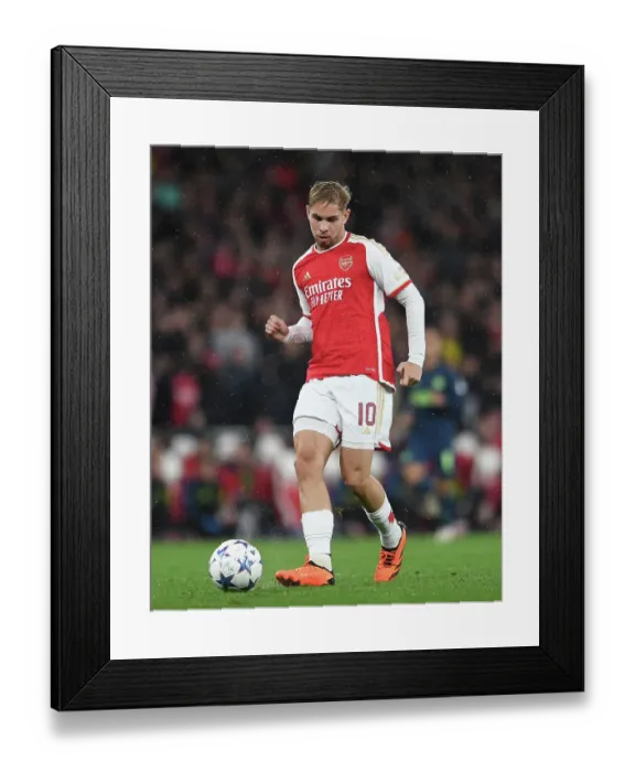 Framed Print : Emile Smith Rowe's Star Performance: Arsenal's Champions League Triumph Over PSV Eindhoven (2023 / 24) Framed Print : Emile Smith Rowe's Star Performance: Arsenal's Champions League Triumph Over PSV Eindhoven (2023 / 24)