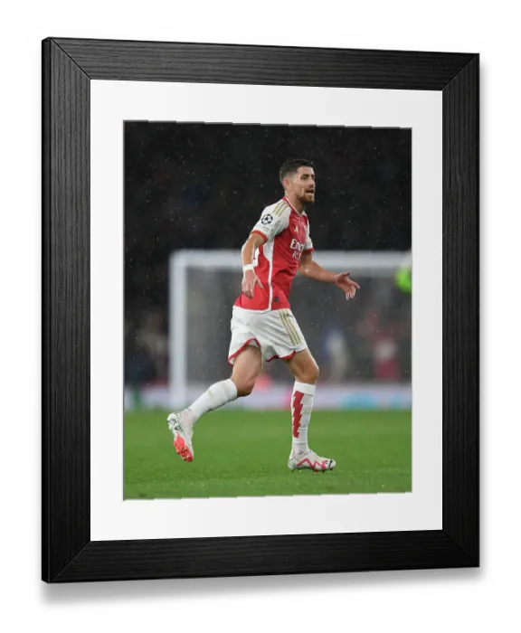 Framed Print : Jorginho in Action: Arsenal vs PSV Eindhoven, UEFA Champions League 2023 / 24
