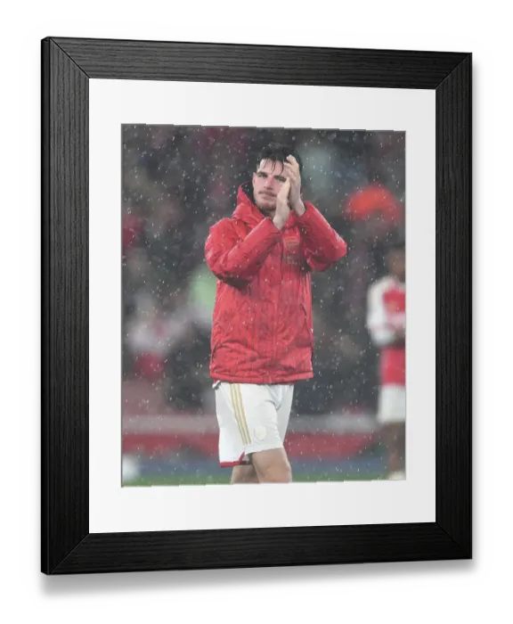 Framed Print : Arsenal's Champions League Triumph: Declan Rice Amidst Euphoric Fan Celebrations Framed Print : Arsenal's Champions League Triumph: Declan Rice Amidst Euphoric Fan Celebrations