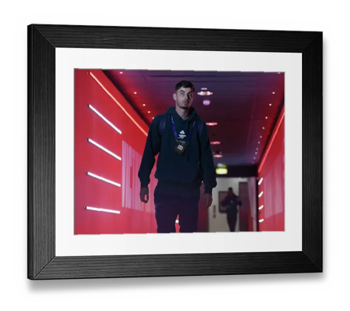 Framed Print : Arsenal FC vs PSV Eindhoven: Kai Havertz Pre-Match - UEFA Champions League 2023 / 24