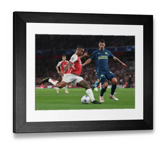 Framed Print : Champions League Showdown: Arsenal vs PSV Eindhoven, Group B (2023 / 24) Framed Print : Champions League Showdown: Arsenal vs PSV Eindhoven, Group B (2023 / 24)