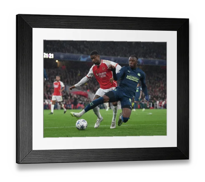 Framed Print : Arsenal vs. PSV Eindhoven: A Fight in the 2023 / 24 UEFA Champions League Group Stage Framed Print : Arsenal vs. PSV Eindhoven: A Fight in the 2023 / 24 UEFA Champions League Group Stage