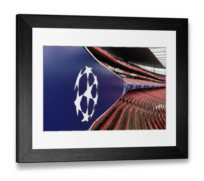 Framed Print : Arsenal FC vs PSV Eindhoven: A Peek Inside Emirates Stadium - UEFA Champions League 2023 / 24