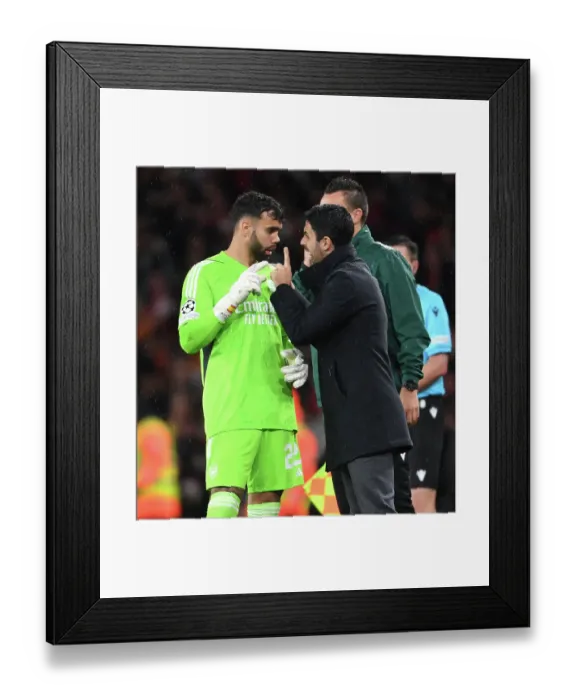 Framed Print : Arsenal vs. PSV Eindhoven: Mikel Arteta's Team Faces Champions League Challenge at Emirates Stadium