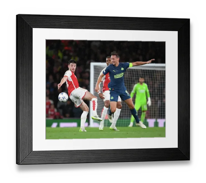 Framed Print : Arsenal vs PSV Eindhoven: Clash in Group B - UEFA Champions League 2023 / 24