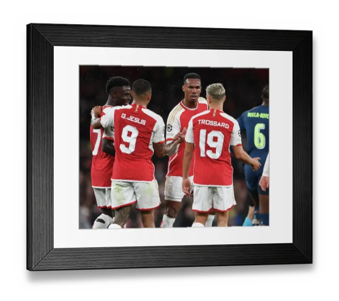 Framed Print : Arsenal's Trossard Scores Brace: Arsenal 2-0 PSV Eindhoven, Champions League 2023 / 24