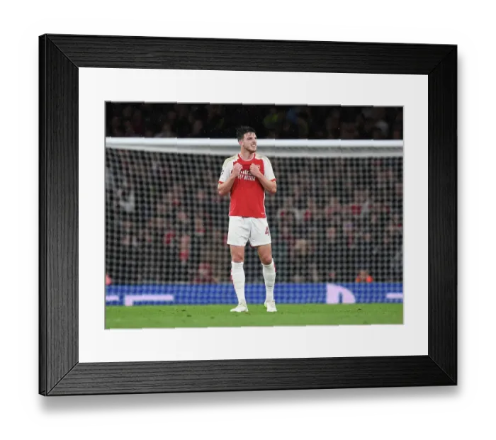 Framed Print : Declan Rice Shines: Arsenal's Champions League Victory Over PSV Eindhoven (2023-24) Framed Print : Declan Rice Shines: Arsenal's Champions League Victory Over PSV Eindhoven (2023-24)