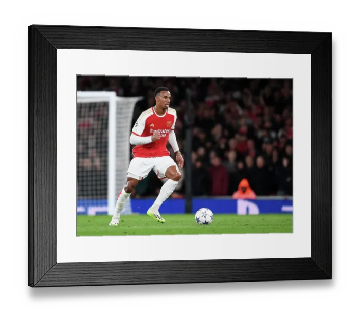Framed Print : Gabriel in Action: Arsenal vs PSV Eindhoven, UEFA Champions League 2023 / 24 Framed Print : Gabriel in Action: Arsenal vs PSV Eindhoven, UEFA Champions League 2023 / 24