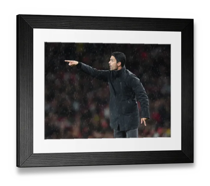 Framed Print : Arsenal vs. PSV Eindhoven: Mikel Arteta Leads Gunners in 2023-24 Champions League Clash