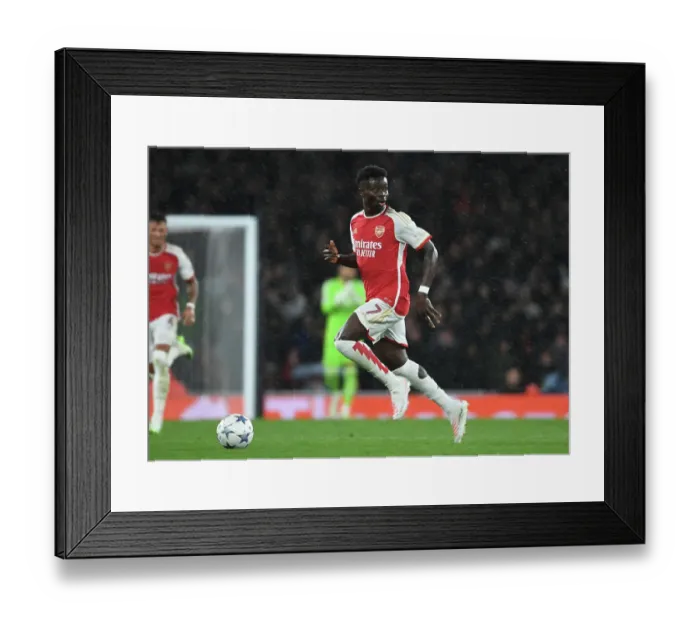 Framed Print : Arsenal vs PSV Eindhoven: Bukayo Saka Shines in Champions League Clash (2023-24) Framed Print : Arsenal vs PSV Eindhoven: Bukayo Saka Shines in Champions League Clash (2023-24)