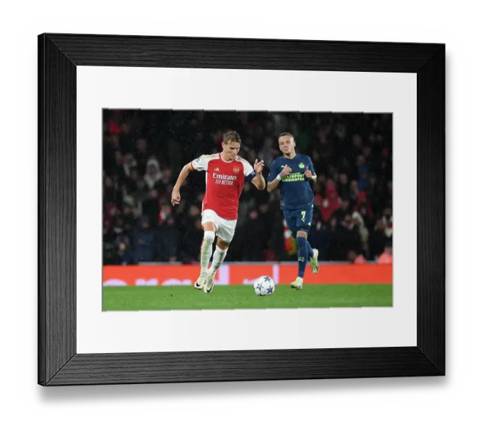 Framed Print : Arsenal vs PSV Eindhoven: Champions League Clash at Emirates Stadium, 2023-24 Framed Print : Arsenal vs PSV Eindhoven: Champions League Clash at Emirates Stadium, 2023-24