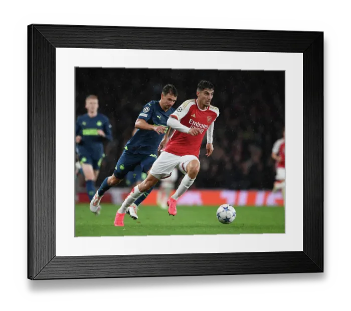 Framed Print : Havertz Shines: Arsenal Dominates PSV Eindhoven in Champions League Clash at Emirates Framed Print : Havertz Shines: Arsenal Dominates PSV Eindhoven in Champions League Clash at Emirates