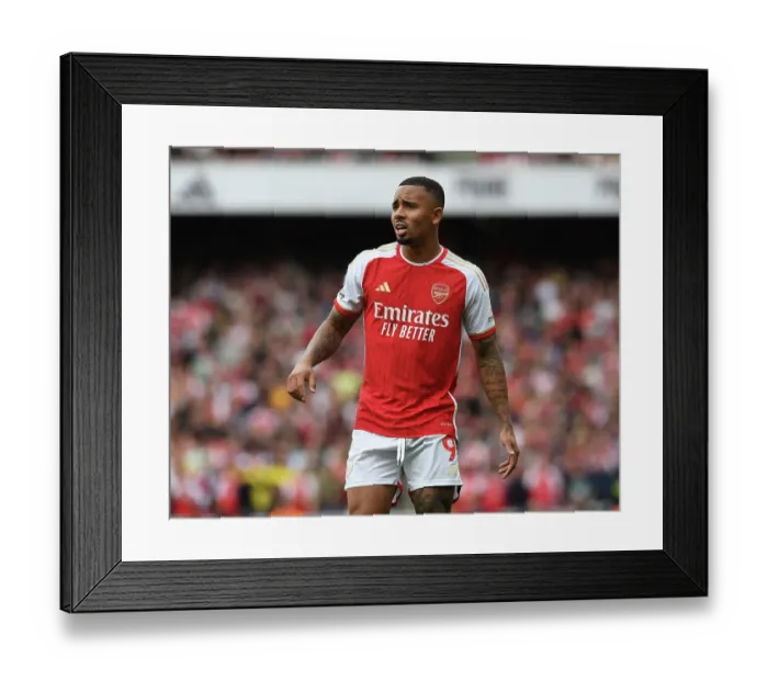 Framed Print : Gabriel Jesus vs. Tottenham: A Fierce Rivalry Unfolds in the 2023-24 Arsenal vs. Tottenham Premier League Clash