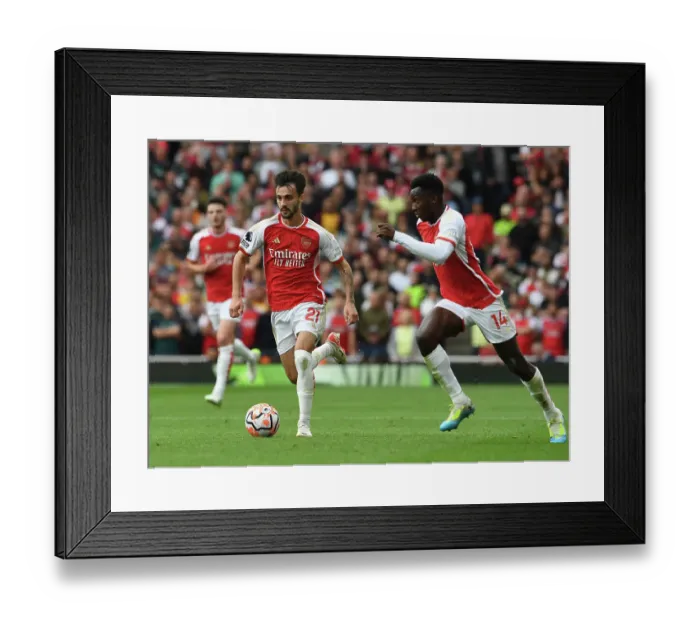 Framed Print : Arsenal's Fabio Vieira Goes Head-to-Head with Tottenham in the 2023-24 Premier League Showdown Framed Print : Arsenal's Fabio Vieira Goes Head-to-Head with Tottenham in the 2023-24 Premier League Showdown