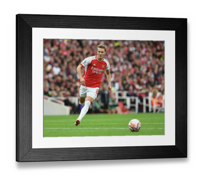 Framed Print : Martin Odegaard vs. Tottenham: 2023-24 Premier League Showdown at Emirates Stadium