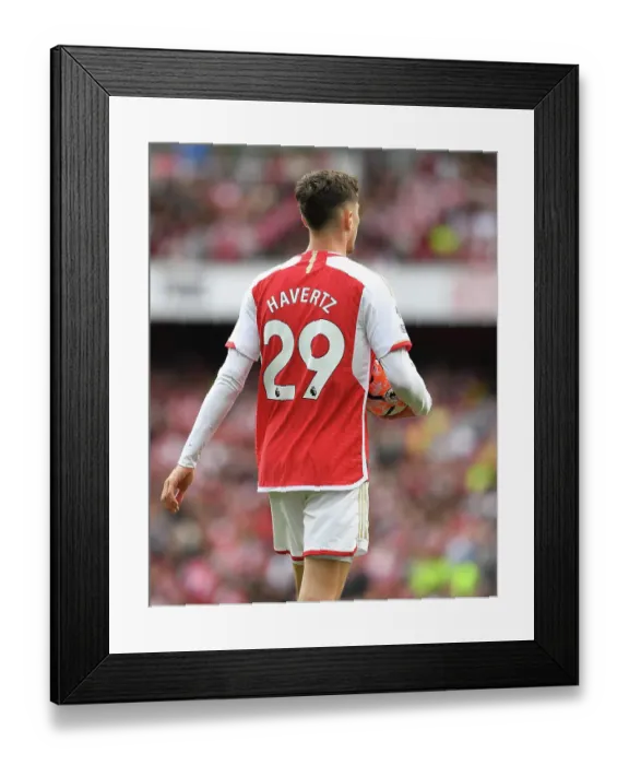 Framed Print : Clash of the London Rivals: Havertz's Premier League Debut - Arsenal vs. Tottenham (2023-24)