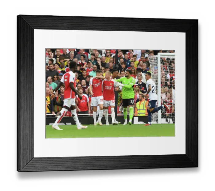 Framed Print : Arsenal vs. Tottenham: Jorginho and Zinchenko Clash in the 2023-24 Premier League