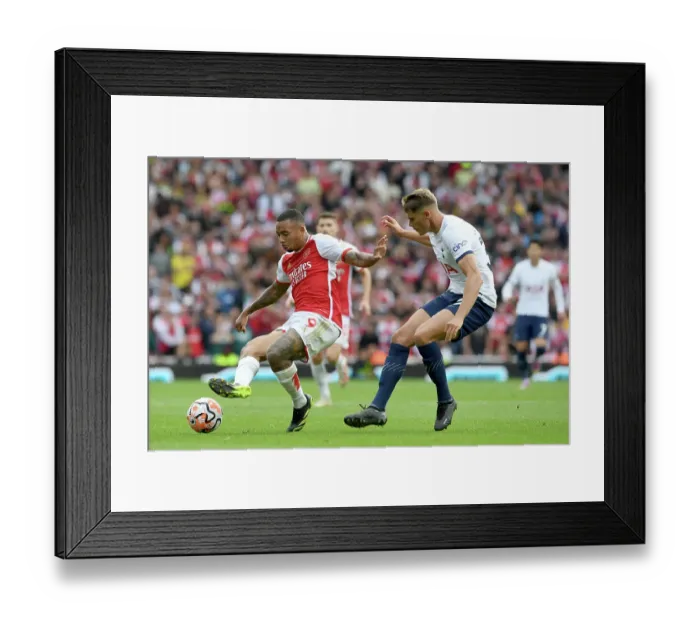 Framed Print : Clash of the London Giants: Arsenal vs. Tottenham - Battle at Emirates (2023-24)