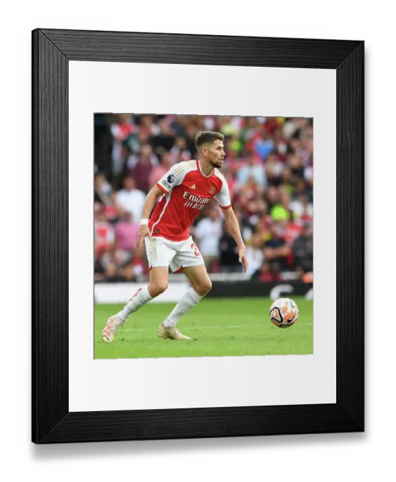 Framed Print : Clash of the London Giants: Arsenal vs. Tottenham - Jorginho's Battle in the Premier League 2023-24