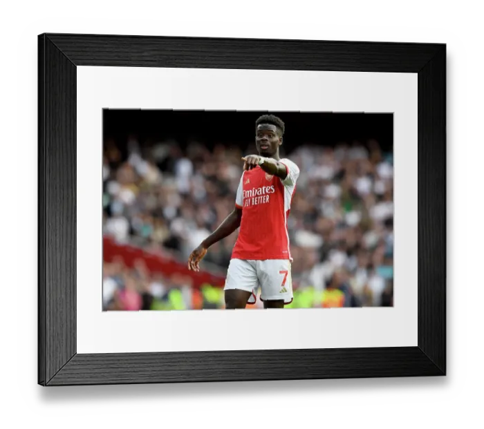 Framed Print : Arsenal's Bukayo Saka Reacts During Intense Arsenal v Tottenham Premier League Clash (2023-24) Framed Print : Arsenal's Bukayo Saka Reacts During Intense Arsenal v Tottenham Premier League Clash (2023-24)