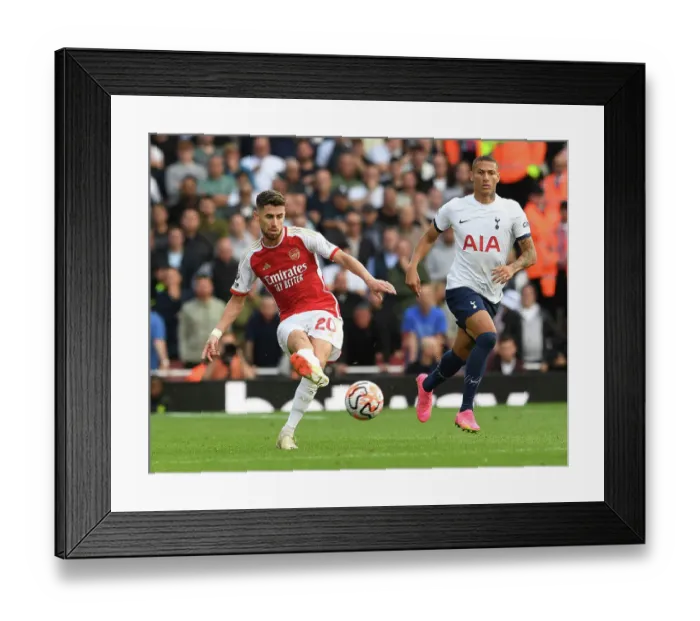 Framed Print : Arsenal vs. Tottenham: Intense Battle for the Premier League Ball - Jorginho vs. Richarlison (2023-24) Framed Print : Arsenal vs. Tottenham: Intense Battle for the Premier League Ball - Jorginho vs. Richarlison (2023-24)