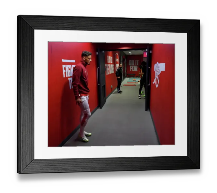 Framed Print : Arsenal's Ben White Gears Up for Arsenal v Tottenham Clash (2023-24) Framed Print : Arsenal's Ben White Gears Up for Arsenal v Tottenham Clash (2023-24)