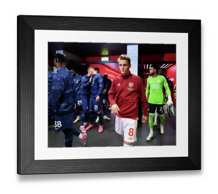 Framed Print : Arsenal's Martin Odegaard Gears Up for Arsenal v Tottenham Showdown (2023-24)