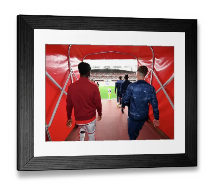 Framed Print : Arsenal vs. Tottenham: Bukayo Saka and James Maddison Face Off in the 2023-24 Premier League Showdown