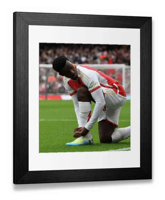 Framed Print : Arsenal's Eddie Nketiah Gears Up for Arsenal v Tottenham Clash (2023-24) Framed Print : Arsenal's Eddie Nketiah Gears Up for Arsenal v Tottenham Clash (2023-24)