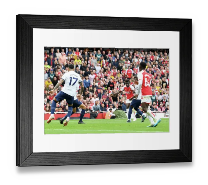 Framed Print : Arsenal's Bukayo Saka Scores First Goal: Arsenal FC vs. Tottenham Hotspur, Premier League 2023-24 Framed Print : Arsenal's Bukayo Saka Scores First Goal: Arsenal FC vs. Tottenham Hotspur, Premier League 2023-24