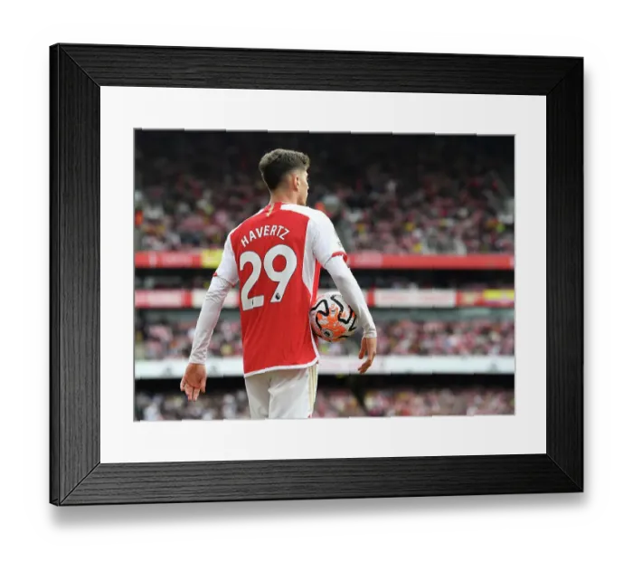 Framed Print : Clash of the London Rivals: Havertz's Premier League Debut - Arsenal vs. Tottenham (2023-24)