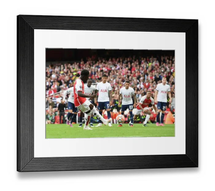 Framed Print : Saka Scores Penalty: Arsenal Tops Tottenham in 2023-24 Premier League Clash Framed Print : Saka Scores Penalty: Arsenal Tops Tottenham in 2023-24 Premier League Clash