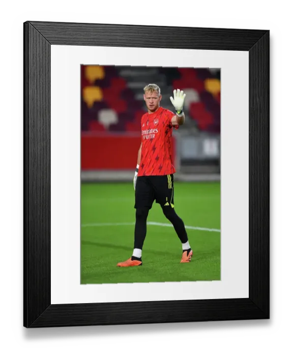 Framed Print : Arsenal's Aaron Ramsdale Prepares for Brentford Showdown in Carabao Cup Framed Print : Arsenal's Aaron Ramsdale Prepares for Brentford Showdown in Carabao Cup