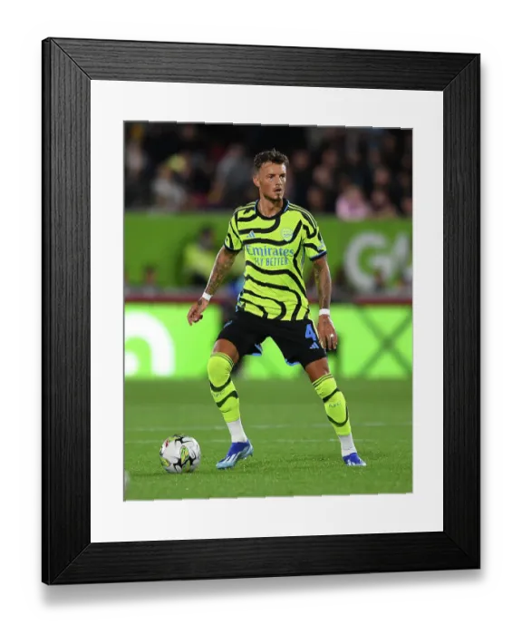 Framed Print : Ben White's Leadership: Arsenal Overpower Brentford in Carabao Cup Showdown Framed Print : Ben White's Leadership: Arsenal Overpower Brentford in Carabao Cup Showdown