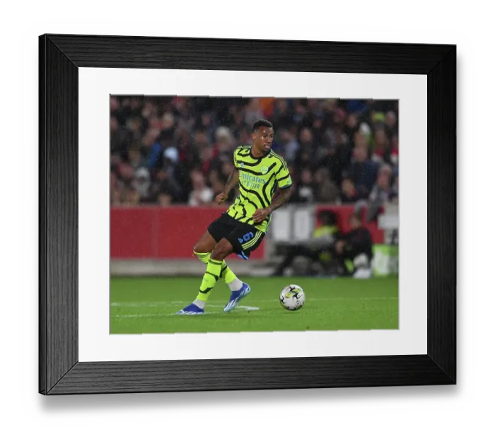 Framed Print : Gabriel Magalhaes: Arsenal's Unyielding Defender Secures Carabao Cup Victory over Brentford (2023-24) Framed Print : Gabriel Magalhaes: Arsenal's Unyielding Defender Secures Carabao Cup Victory over Brentford (2023-24)