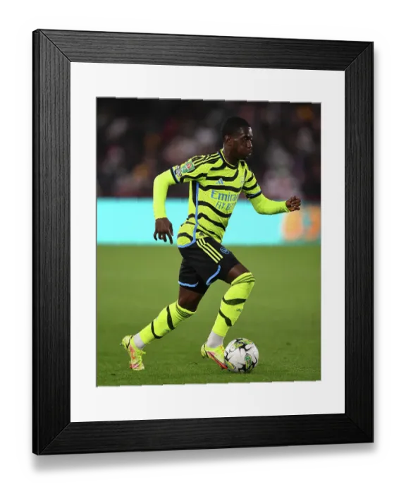 Framed Print : Charles Sagoe Jr Shines: Arsenal Reach Carabao Cup Quarter-Finals with Brentford Victory
