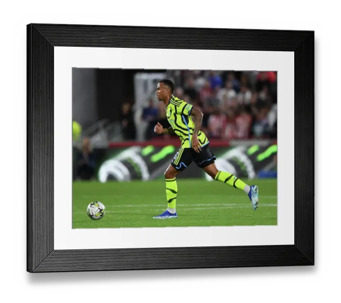 Framed Print : Gabriel Magalhaes: Arsenal's Unyielding Defender Shines in Carabao Cup Showdown Against Brentford Framed Print : Gabriel Magalhaes: Arsenal's Unyielding Defender Shines in Carabao Cup Showdown Against Brentford