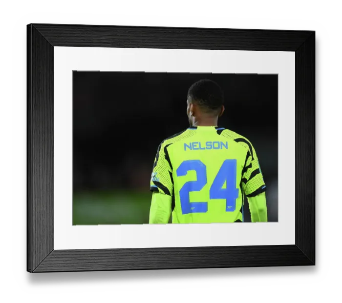Framed Print : Reiss Nelson Shines: Arsenal Progress in Carabao Cup 2023-24 with Brentford Victory