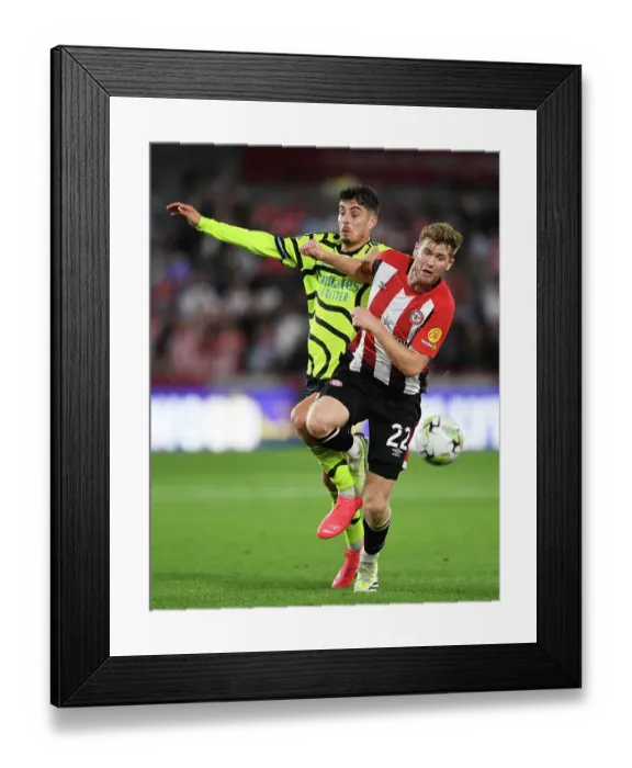 Framed Print : Brentford vs Arsenal: Carabao Cup Battle - Havertz vs Collins Framed Print : Brentford vs Arsenal: Carabao Cup Battle - Havertz vs Collins