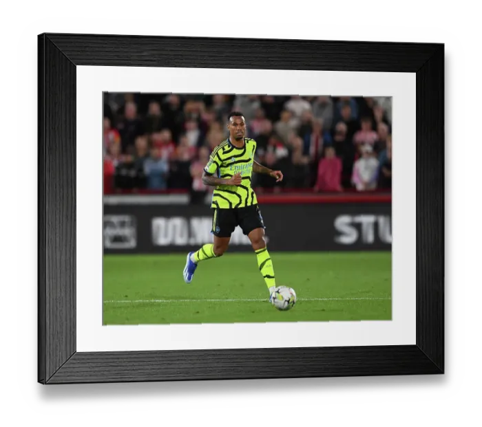 Framed Print : Gabriel Magalhaes: Arsenal's Defensive Gladiator Shines in Carabao Cup Battle Against Brentford Framed Print : Gabriel Magalhaes: Arsenal's Defensive Gladiator Shines in Carabao Cup Battle Against Brentford