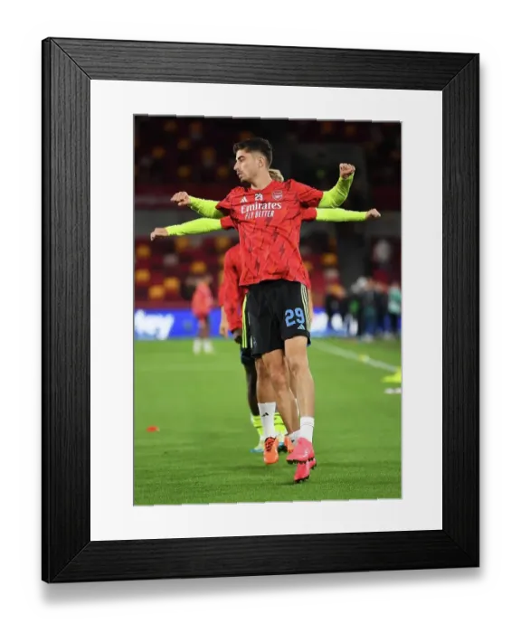 Framed Print : Arsenal's Kai Havertz Gears Up Ahead of Brentford Showdown - Carabao Cup 2023-24 Framed Print : Arsenal's Kai Havertz Gears Up Ahead of Brentford Showdown - Carabao Cup 2023-24
