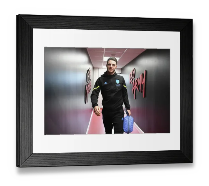 Framed Print : Arsenal's Declan Rice Arrives at Vitality Stadium Ahead of AFC Bournemouth Clash (2023-24 Premier League) Framed Print : Arsenal's Declan Rice Arrives at Vitality Stadium Ahead of AFC Bournemouth Clash (2023-24 Premier League)