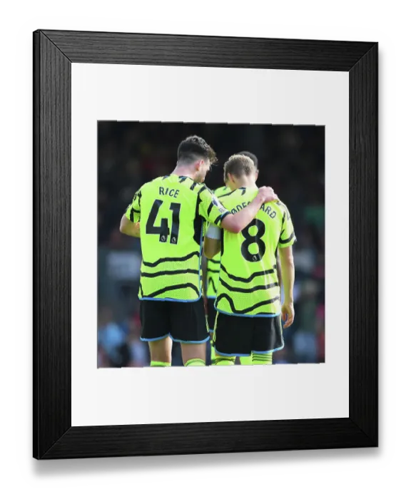 Framed Print : Arsenal's Martin Odegaard and Declan Rice Clash in AFC Bournemouth vs Arsenal Premier League Match, 2023-24 Framed Print : Arsenal's Martin Odegaard and Declan Rice Clash in AFC Bournemouth vs Arsenal Premier League Match, 2023-24