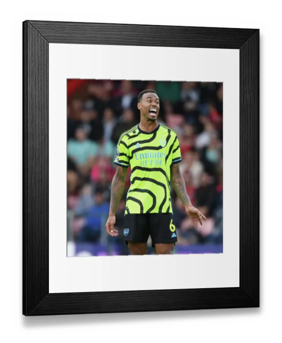 Framed Print : Gabriel Shines: Arsenal's Defender Delivers Brilliant Performance Against AFC Bournemouth in the 2023-24 Premier League Framed Print : Gabriel Shines: Arsenal's Defender Delivers Brilliant Performance Against AFC Bournemouth in the 2023-24 Premier League