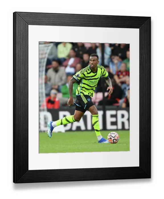 Framed Print : Gabriel's Brilliant Performance: Arsenal Defeats AFC Bournemouth in the 2023-24 Premier League